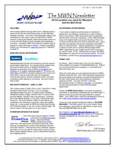 Vol. 2 No. 2 – June 19, 2009  WELCOME ADVERTISING OPPORTUNITIES