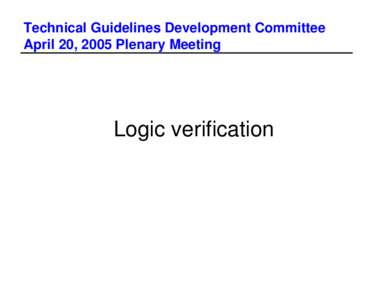 Technical Guidelines Development Committee / United States Department of Commerce / Voluntary Voting System Guidelines / Plenary / Politics / Government / Election technology / Electronic voting / National Institute of Standards and Technology