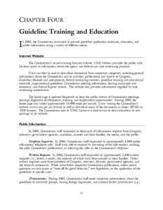 2003 USSC Annual Report - Guideline Training and Education