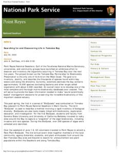 Point Reyes National Seashore - News