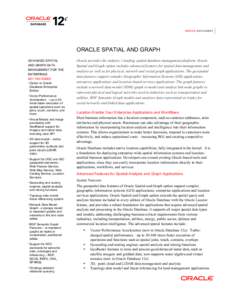 Oracle Spatial and Graph Data Sheet