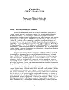 Chapter Five OREGON CASE STUDY Laura Leete, Willamette University Neil Bania, Willamette University