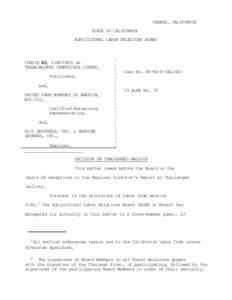 National Labor Relations Act / California Agricultural Labor Relations Act / Law / NLRB election procedures / The Blue Eagle At Work / National Labor Relations Board / United States / 74th United States Congress