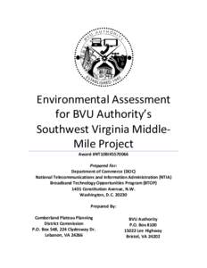 Environmental Assessment for the Southwest Virginia Middle-Mile Project