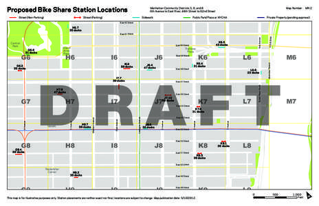 Proposed Bike Share Station Locations Street (Non-Parking) Manhattan Community Districts 5, 6, and 8 6th Avenue to East River, 48th Street to 62nd Street