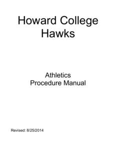 Howard College Hawks Athletics Procedure Manual