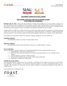 Sial / Specialty Coffee Association of America / Caffeine / Coffee / Specialty coffee