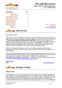 CRC LEME Minerals Brief  No 5 - March 2005