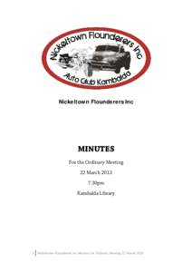       Nickeltown Flounderers Inc