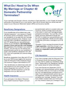 Domestic partnership / Life annuity / Life insurance / Annuity / Beneficiary / Insurance / Financial economics / Investment / Law