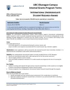 Microsoft Word - International Undergraduate Student Research Award