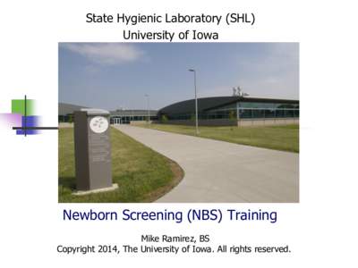South Dakota Newborn Screening Training
