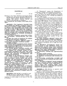 OREGON LAWS 2014 CHAPTER 49 AN ACT Chap. 49