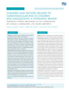 REVIEW ARTICLE  http://dx.doi.org0462/;2018;36;2;00003 CHEMERIN AND FACTORS RELATED TO CARDIOVASCULAR RISK IN CHILDREN