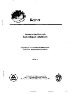 Buzzards Bay Research Bacteriological Data Report