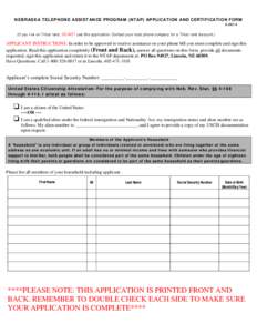 Microsoft Word - Nebraska Telephone Assistance Program 2014.docx