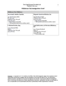 Oklahoma City Metropolitan Area / Oklahoma City / Executive Office for Immigration Review / Classen School of Advanced Studies / Geography of Oklahoma / Oklahoma / Immigration to the United States