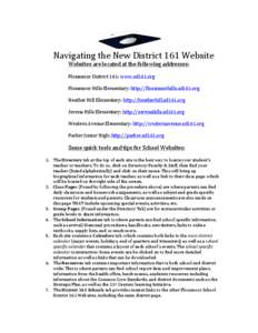 Microsoft Word - Navigating the New District 161 Website.docx