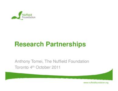 Health / UK Research Councils / Grant / Medical research / Fundraising / United Kingdom / Philanthropy / Nuffield Foundation / Research