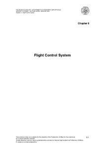 POLITECNICO DI MILANO - DIPARTIMENTO DI INGEGNERIA AEROSPAZIALE AIRCRAFT SYSTEMS – LECTURE NOTES, VERSION 2004 Chapter 6 – Flight Control System