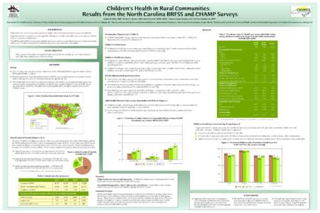 Children’s Health in Rural Communities: Results from the North Carolina BRFSS and CHAMP Surveys Donna R. Miles, PhD1; Michael J. Steiner, MD2; Harry Herrick, MSPH, MSW1; Tamera Coyne-Beasley, MD2; Michael Sanderson, MP