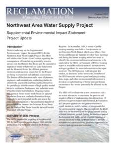 RECLAMATION Managing Water in the West October 2011 Dakotas Area Office