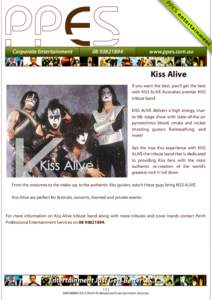 Glam metal / Lead guitarists / Black Diamond / Book:Kiss / Kiss / Rock music / Tribute act