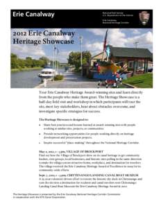 Erie Canalway National Heritage Corridor / National Heritage Area / Erie Canal / Syracuse metropolitan area / Chittenango /  New York / Brockport /  New York / Erie / Cultural heritage / Geography of New York / New York / Geography of the United States