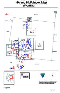 HA and HMA Index Map Wyoming North Dakota Montana