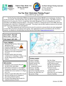 Federal Clean Water Act Section 319 Grant Southwest Michigan Planning Commission Telephone: ([removed]