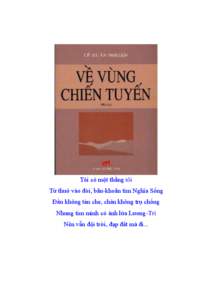 Tôi có một thằng tôi Từ thuở vào đời, băn-khoăn tìm Nghĩa Sống Đầu không tàn che, chân không trụ chống