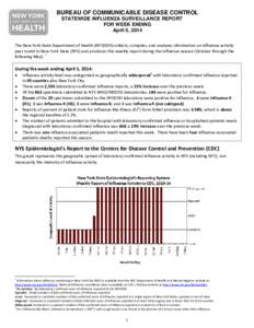 Weekly Influenza Surveillance Report