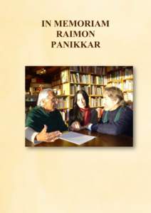 IN MEMORIAM RAIMON PANIKKAR