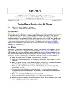 FAA Southern Region CertAlert SO-09-04