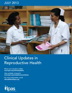 © Richard Lord  JULY 2013 Clinical Updates in Reproductive Health