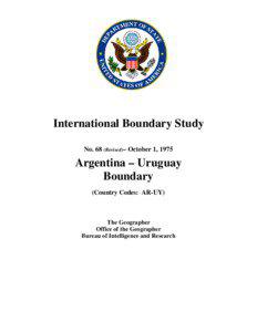 IBS No. 68 (Revised) - Argentina (AR) & Uruguay (UY) 1975