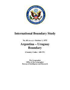 Tierra del Fuego / Brazilian Island / Martín García island / Uruguay River / Río de la Plata / Treaty of Montevideo / Montevideo / Uruguay / Punta Gorda / Political geography / Geography of South America / Beagle conflict