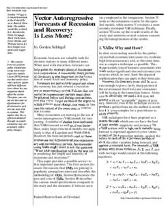 Estimation theory / Regression analysis / Data analysis / Vector autoregression / Forecasting / Multicollinearity / Linear regression / Forecast error / Bayesian VAR / Statistics / Econometrics / Time series analysis