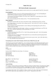 Microsoft Word - Interim Financials 30 June 2011 v19.doc