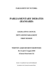 EXTRACTFROMBOOK  PARLIAMENT OF VICTORIA PARLIAMENTARY DEBATES (HANSARD)