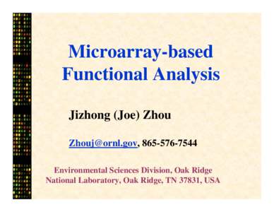 Chemistry / Microarrays / Gene expression / Polymerase chain reaction / Laboratory techniques / Mutagenesis / Ridge / Biology / Biochemistry / Molecular biology