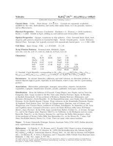 Matter / Copiapite / Melanterite / Halotrichite / Botryogen / Sulfate minerals / Chemistry / Crystallography