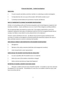 Public safety / Safety / Error / Near miss / Emergency management / Personal protective equipment / Job safety analysis / Herbert William Heinrich / Occupational safety and health / Security / Disaster preparedness