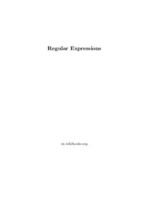 Regular Expressions  en.wikibooks.org March 21, 2015