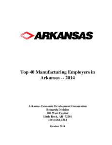 Top 30 Manufacturing Employers