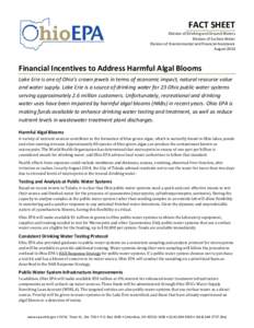 FACT SHEET Division of Drinking and Ground Waters Division of Surface Water Division of Environmental and Financial Assistance August 2014