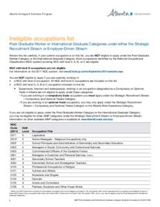 Network On Chip / Construction / Government / International Standard Classification of Occupations / Government of Canada / National Occupational Classification / National Oil Corporation