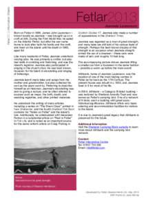 Fetlar2013 Information Sheets  Fetlar2013 Jeemsie Laurenson  Born on Fetlar in 1899, James John Laurenson –