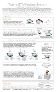 Travis STAR Voting System Draft Flow of Polling Place Operations Unhappy with the standard voting systems currently on the market, Travis County Clerk Dana DeBeauvoir began working with nationallyrecognized computer and 