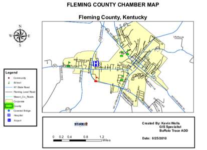 FLEMING COUNTY CHAMBER MAP Fleming County, Kentucky TRAV ERSE WAY